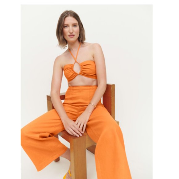 Reformation Pants - Reformation ISABEL LINEN TWO PIECE IN CITRUS